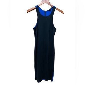 NWT Felicity & Coco Black and Blue Full Zipper Dress Size Medium